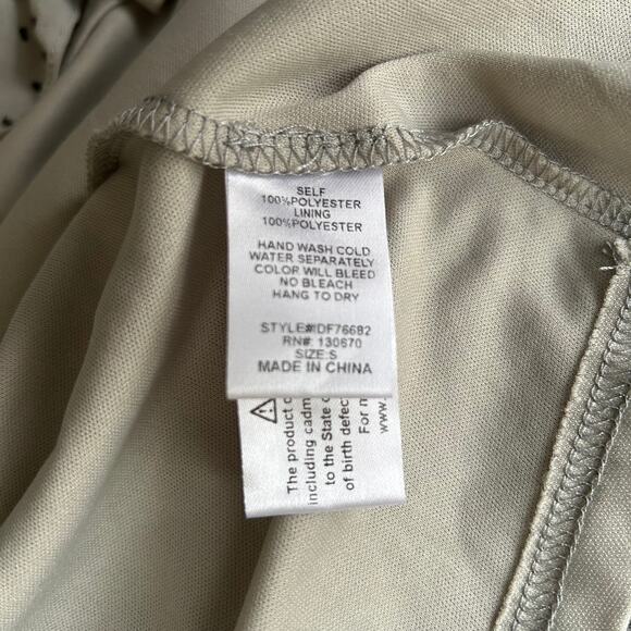 INA Dusky Blue Polka Dot Ruffle Dress Size Small - Picture 11 of 11